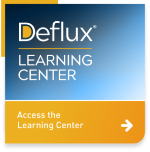 Button: access the Deflux Learning Center