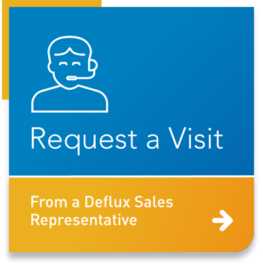 Button: request a visit from a Deflux sales representative