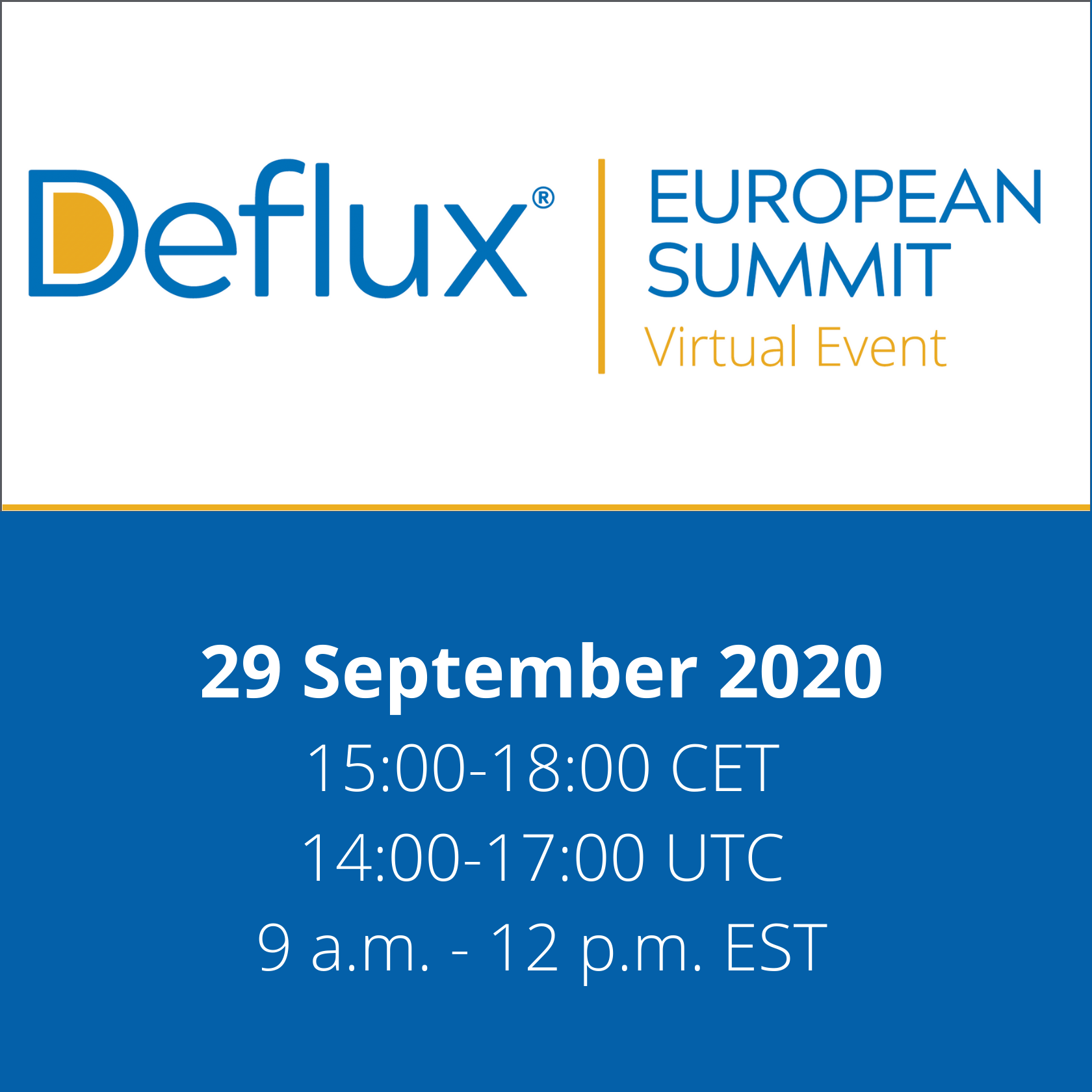 Deflux European Summit 2020